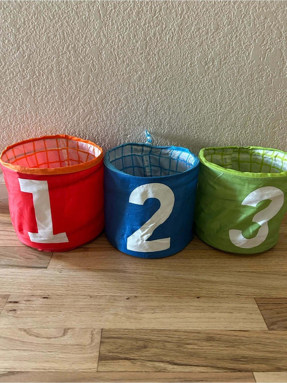 Stackable Numbered Collapsible Storage- Red, Blue & Green